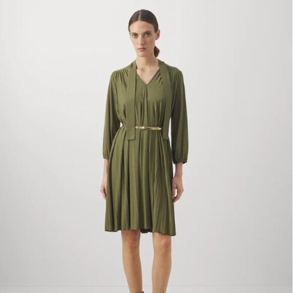 Marella by MaxMara Dress Women's CIRCO Jersey dress olive Green Size Large NWT - Picture 1 of 7
